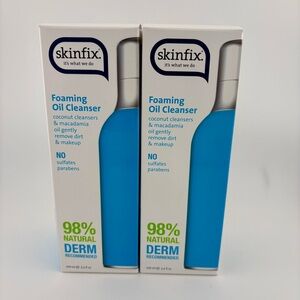 (2) Skinfix Foaming Oil Facial Cleanser Gentle 98% Natural All Skin Types 3.4 oz